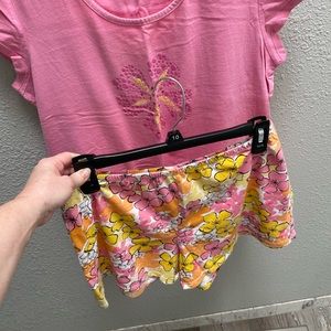 ❤️‍🔥3/$27❤️‍🔥Shorts&Tee Top Sleepwear/Pajama Set-Size L-Pink/Yellow/Orange-EUC